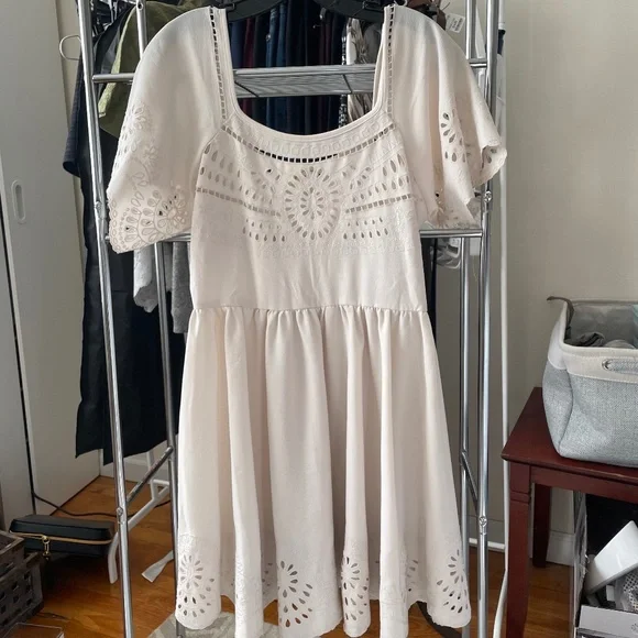 Urban Outfitters | Dresses | Urban Outfitters Eyelet Flowy Sleeve Dress |  Poshmark